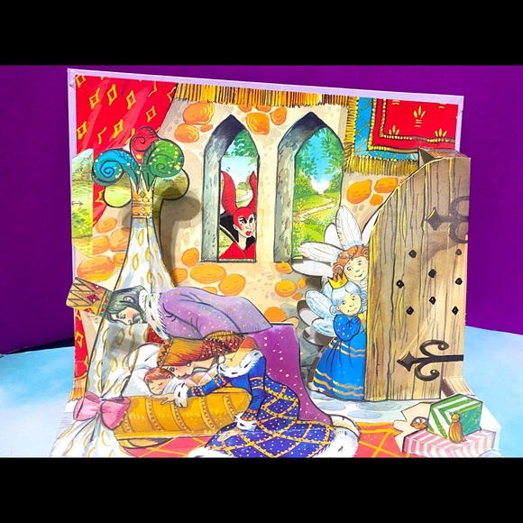 SLEEPING BEAUTY VINTAGE 90s POP-UP PICTURE STORY HARDCOVER BOOK BROWN WATSON - Picture 8 of 16